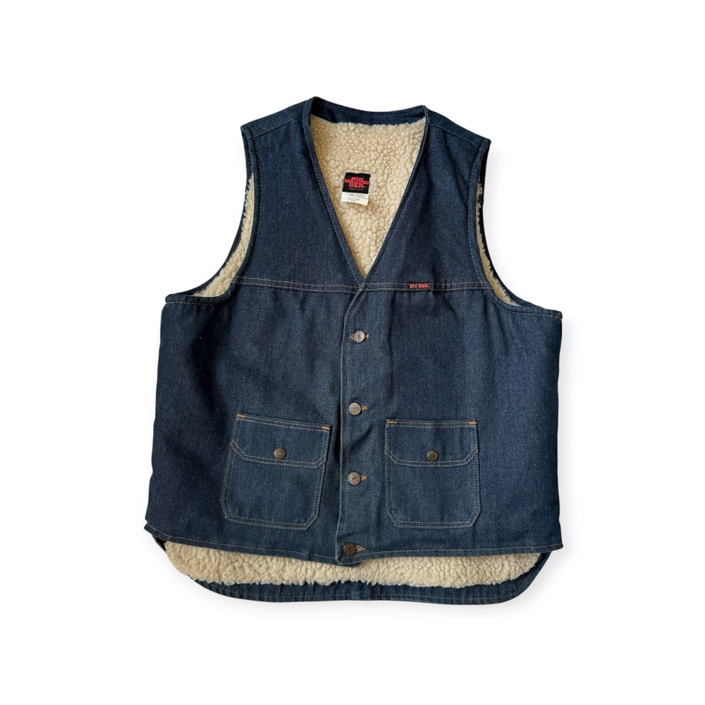 Vintage 70s/80s Sherpa lined denim vest